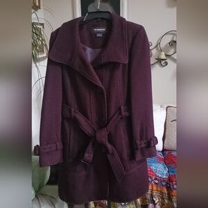 Liz Claiborne Women's Purple Textured Coat